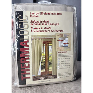 NWT Thermalogic Cotton ENERGY-EFFICIENT Insulated Curtains 80"x63" Panel SAGE